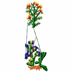 Flowers And Tree Embroidery Design 7 Flowers And Tree Embroidery Design 7